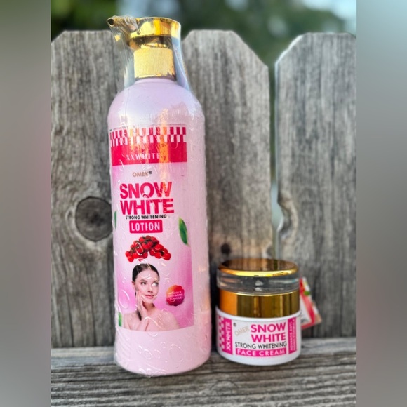 xx white omek snow white lotion and face cream.